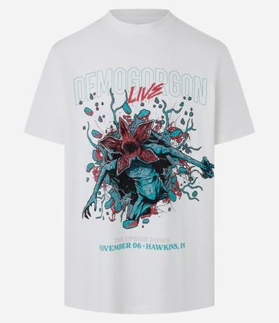 Remera de Demogordon de Algodón con Estampado de Stranger Things