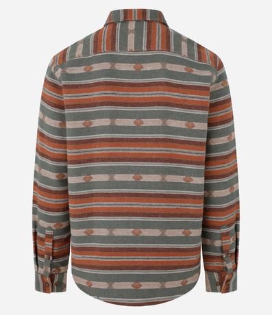 Camisa Comfort con Jacquard y Estampa Étnica 7