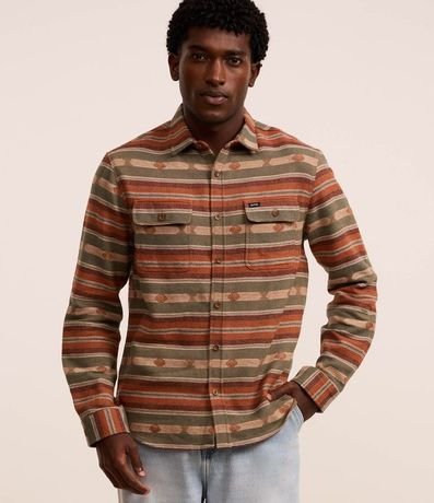 Camisa Comfort con Jacquard y Estampa Étnica