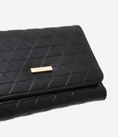 Billetera Mediana en PU con Textura de Triangulos 4
