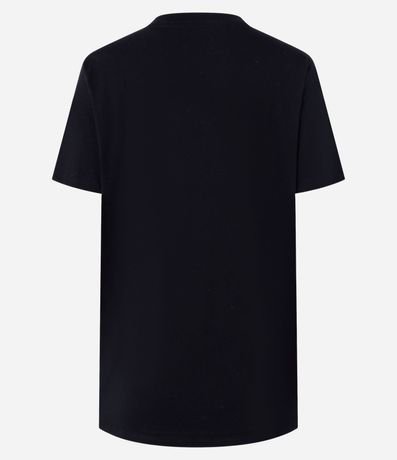 Remera alargada en Algodón con Estampa Troy y Gabriela 5