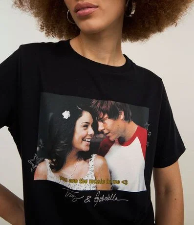 Remera alargada en Algodón con Estampa Troy y Gabriela 3
