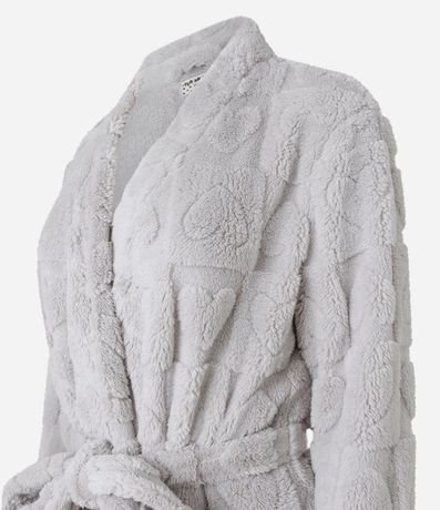 Bata de Baño en Fleece con Lazo y Textura Corazón 6