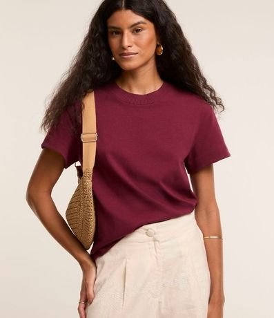 Remera en Algodón con Cuello Redondo