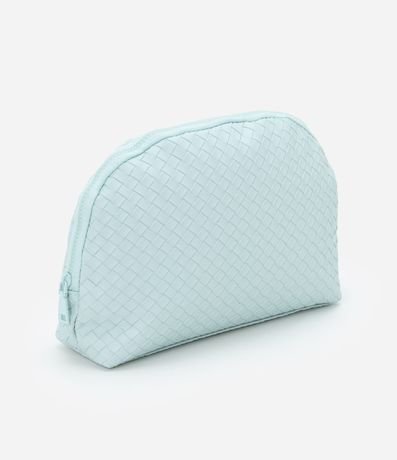 Neceser Trapecio en PU con Textura Trenzada