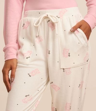 Pijama Largo en Plush con Estampa Gatitos Lovely 3