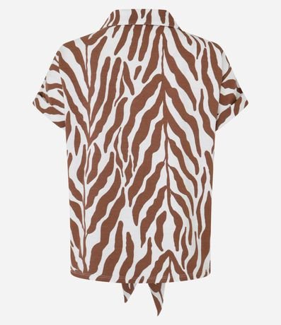 Blusa en Viscosa con Botones y Estampa Follaje 6