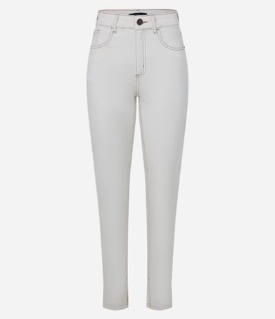 Pantalón Slim en Jeans con Fenda 7