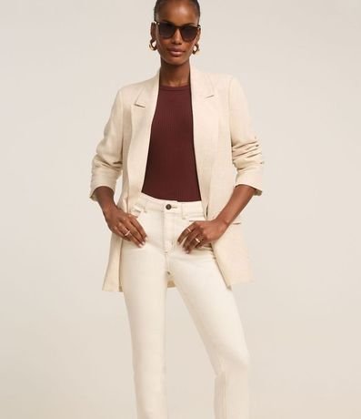 Pantalón Slim en Jeans con Fenda 2