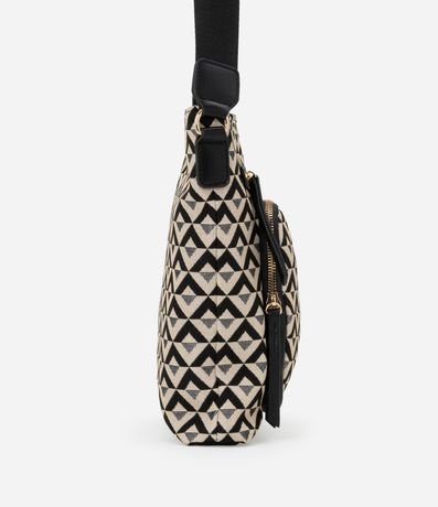 Bolso Mediana en PU de correa Ajustable y Estampa de Triángulos 2