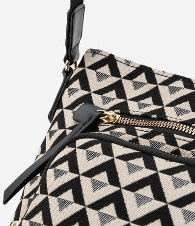 Bolso Mediana en PU de correa Ajustable y Estampa de Triángulos 5