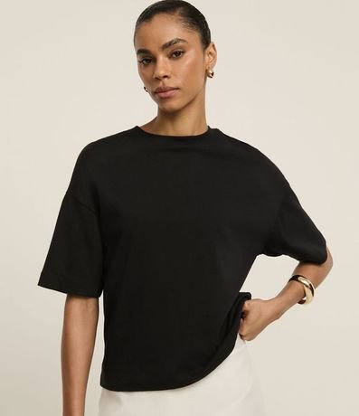 Blusa Oversized Básica en Algodón Malla 1