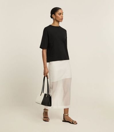 Blusa Oversized Básica en Algodón Malla 2