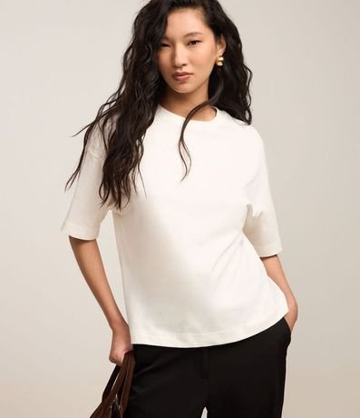 Blusa Oversized Básica en Algodón Malla