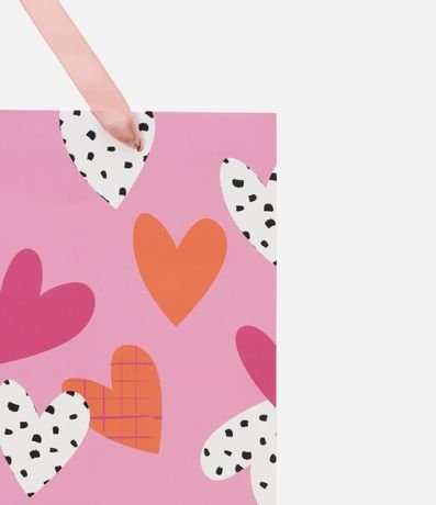 Bolsa de Regalo Mediana con Estampa de Corazon 2