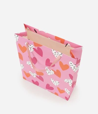 Bolsa de Regalo Mediana con Estampa de Corazon 3