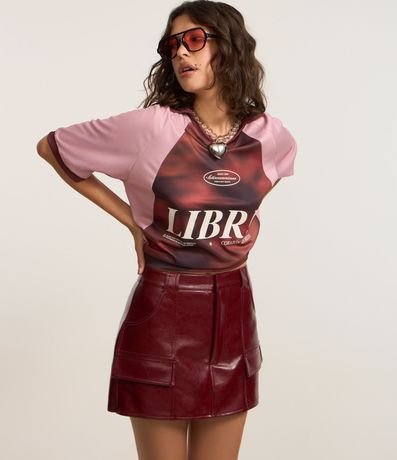 Short Pollera Corto en PU con Bolsillos Delanteros 5