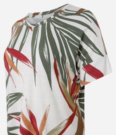 Blusa T-Shirt en Viscosa con Estampa Follaje 6