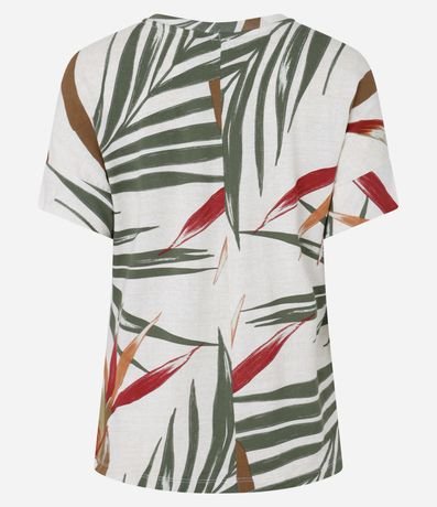 Blusa T-Shirt en Viscosa con Estampa Follaje 7