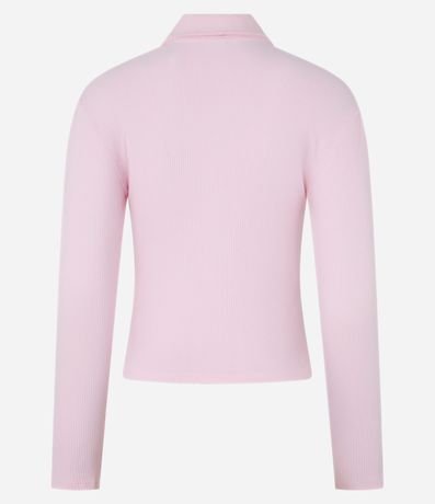 Blusa en Rib con Cuello Polo 6