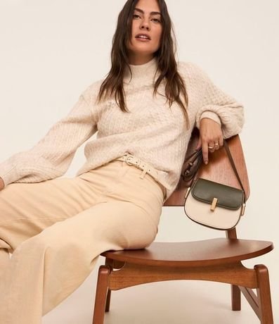 Pantalón Wide Leg Cropped en Jeans y Cintura Mediana 6