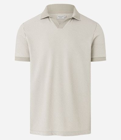 Remera Polo Comfort con Textura Diagonal 5