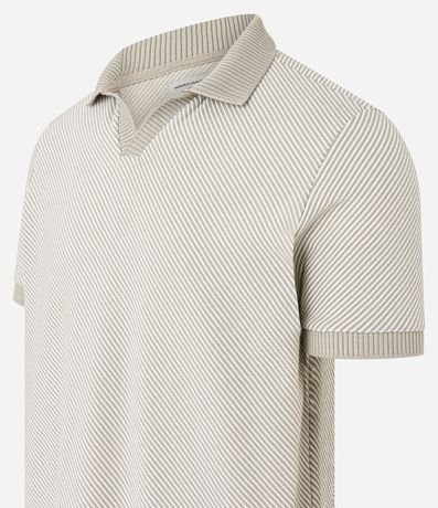 Remera Polo Comfort con Textura Diagonal 6