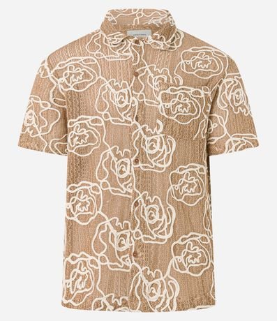 Camisa en Punto con Textura Floral 6