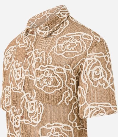 Camisa en Punto con Textura Floral 7