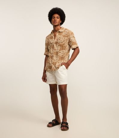 Camisa en Punto con Textura Floral 2