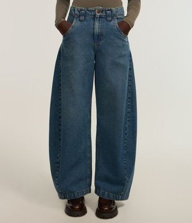 Pantalón Barrel en Jean con Bolsillo Diferenciado 3