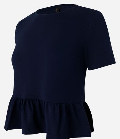 Blusa Corta en Algodón con Volados en la Parte Baja 5