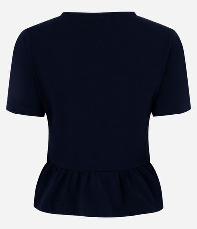 Blusa Corta en Algodón con Volados en la Parte Baja 6