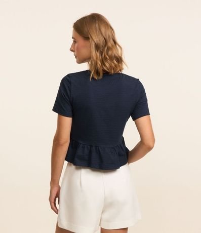 Blusa Corta en Algodón con Volados en la Parte Baja 2