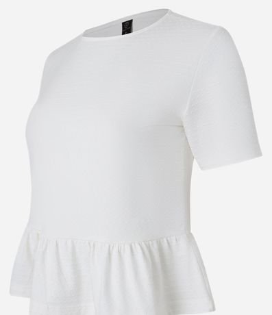 Blusa Corta en Algodón con Volados en la Parte Baja 5