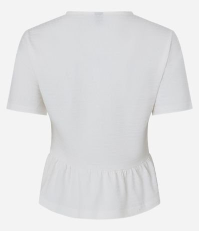 Blusa Corta en Algodón con Volados en la Parte Baja 6