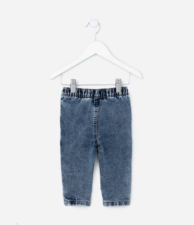 Pantalón Infantil en Jeans Resinado con Cordón - Talle 0 a 18 meses 2