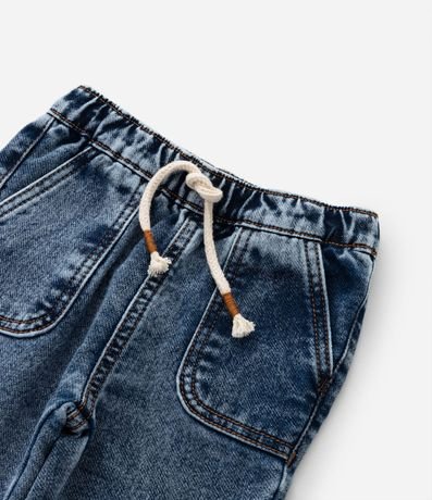 Pantalón Infantil en Jeans Resinado con Cordón - Talle 0 a 18 meses 5
