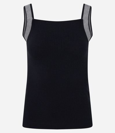 Musculosa con Escote Cuadrado y Asa Contrastante 5