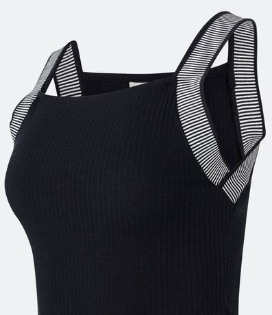 Musculosa con Escote Cuadrado y Asa Contrastante 6