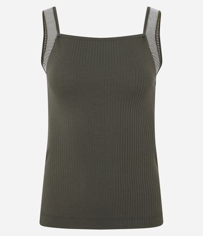 Musculosa con Escote Cuadrado y Asa Contrastante 8