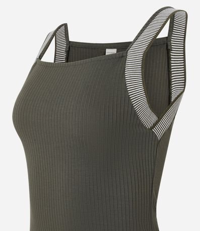 Musculosa con Escote Cuadrado y Asa Contrastante 9