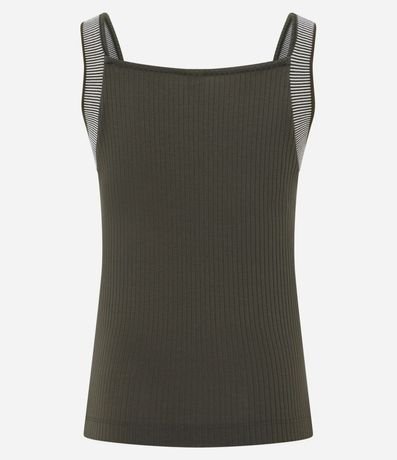Musculosa con Escote Cuadrado y Asa Contrastante 10