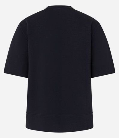 Blusa en Algodón con Costura Aparente en la Bajo Larga 2