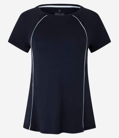 Remera Deportiva Manga Corta con Detalles Contrastantes 5