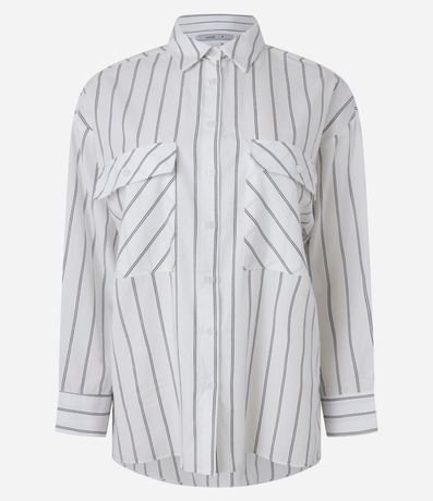 Camisa Manga larga en Tricolina con Rayas 5