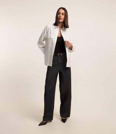 Camisa Manga larga en Tricolina con Rayas 3