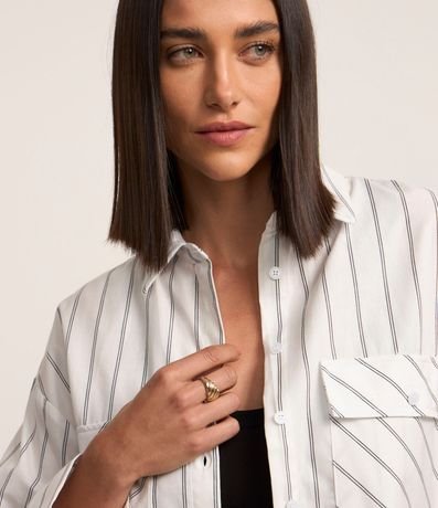 Camisa Manga larga en Tricolina con Rayas 4