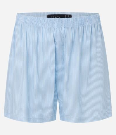 Pijama Corto en Algodón y Viscosa con Rayas 6