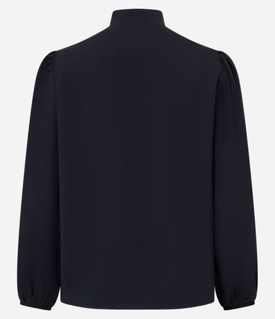 Blusa en Crepé con Cuello Lazo y Detalles de Pliegues 7